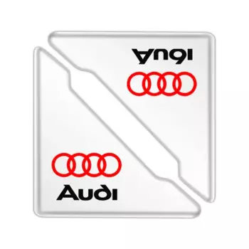 2 шт. автомобильный Стайлинг, защита угла двери, силиконовая наклейка на бампер, аксессуары для Audi SPORT A1 A3 A4 A5 A6 A7 Q3 Q5 Q7 RS3 RS4 RS5