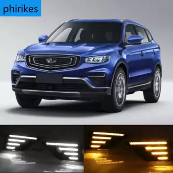 2 шт Автомобильный светодиодный дневной светильник рама противотуманной фары противотуманные светильник для Geely Boyue Протон PRO 2020