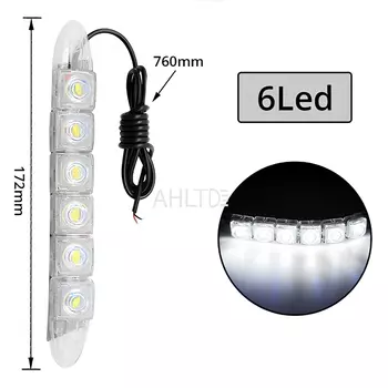 2 шт. универсальные автомобильные светодиодные DRL дневные ходовые огни гибкие 6 светодиодов белые водонепроницаемые противотуманные фары для вождения указатель поворота автостайлинг