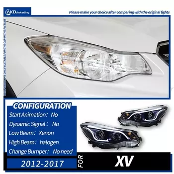 2 шт. автозапчасти для фар для Subaru XV 2011-2017 светодиодные лампы замена фар DRL двойной проектор подтяжка лица
