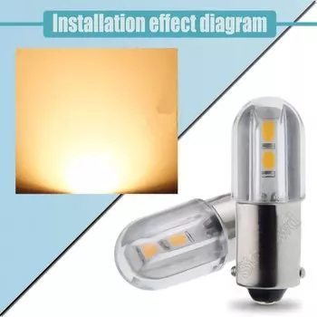 2 шт. BA9S T11 T4W Светодиодная лампа индикатора светильник 6 в, 12 В, 24 В постоянного тока 48В 60В 110V 220V Интерьер контрольная лампа теплый белый рабочий светильник Инж