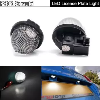 2 шт. белая светодиодная лампа освещения номерного знака для Suzuki Jimmy Alto Carry Pickup Grand Vitara Swift Wagon Opel Agila