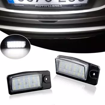 2 шт. белые 18SMD светодиодные фонари номерного знака автомобиля для Nissan X-Trail T32 Rogue Murano Altima Maxima NV1500 NV2500 NV3500
