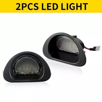 2 шт., белые светодиодные фонари номерного знака без ошибок для Peugeot 107 2005-2014 Citroen C1 2005-2013, лампы заднего номерного знака, автомобильный Стайлинг