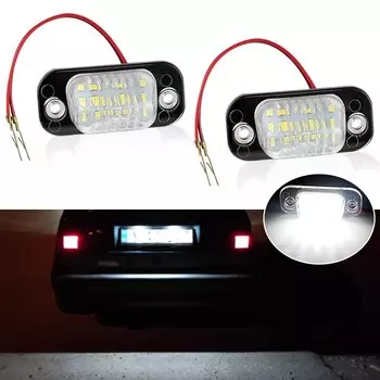 2 шт., белые светодиодные фонари номерного знака без ошибок для VW Golf Mk3 Polo 3 Classic Cabriolet Seat Ibiza Cordoba Vario 6K