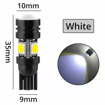 2 шт., белые, красные, синие светодиодные лампы HVIERO T10 для авто