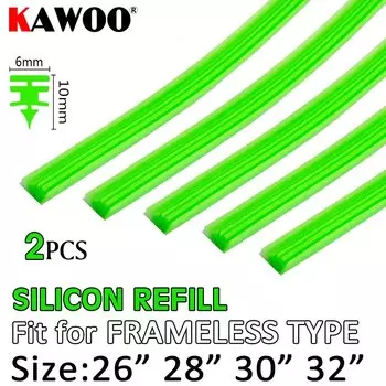 2 шт. бескостные бескаркасные силикагель силиконовые щетки стеклоочистителя автомобиля заправка полосы ветрового стекла 6 мм 26 "28" 30 "32" Лобовое стекло автомобильные аксессуары