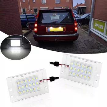 2 шт., бесплатное авто освещение для Volvo 855 V70 XC97-00 SMD, светодиодный светильник номерного знака, 12 В, автомобильные светодиодные лампы, автомобильный Стайлинг