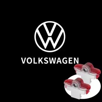 2 шт. беспроводная светодиодная лампа приветствия двери автомобиля, лазерный проектор с логотипом для VW Beetle Golf 4 GTI GTD GTE Rline R Jetta MK3