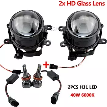 2 шт., биксеноновые Противотуманные фары H11 для Mitsubishi Outlander II CW_W, закрытый внедорожник 2006-2012 для Triton ML MN 2006-2015
