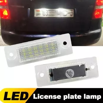 2 шт. CANbus 12 В 18 светодиодов Автомобильные светодиодные фонари номерного знака Лампа для VW Transporter T5 Caddy Touran Golf Passat белый 6000k