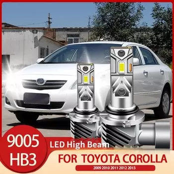 2 шт. CANbus 6500K светодиодные фары дальнего света белые HB3/9005 для Toyota Corolla 2009 2010 2011 2012 2013