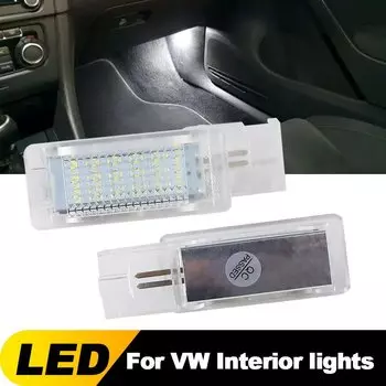 2 шт. CANbus белый для Seat Ateca Alhambra Skoda Superb Rapid VW Passat B6 B7 Golf 5 6 Caddy светодиодный светильник для ног, светильники для перчаток