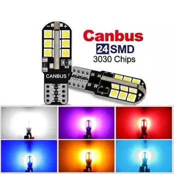 2 шт. Canbus без ошибок T10 W5W WY5W 168 194 светодиодные лампы для салона автомобиля купольные габаритные лампы номерного знака 12 В белый красный желтый