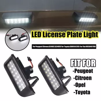 2 шт. Canbus фонари для номерного знака для Peugeot, аксессуар для Citroen Berlingo Jumpy Fiat Scudo Toyota