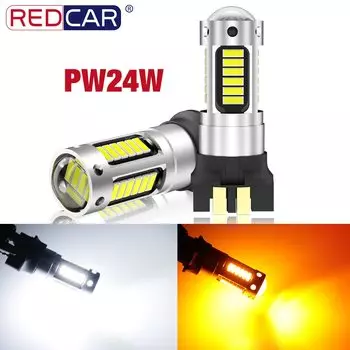2 шт. Canbus PW24W PWY24W светодиодные лампы 3014 светодиодные 30SMD DRL противотуманные фары для Audi BMW Volkswagen указатель поворота дневные ходовые огни