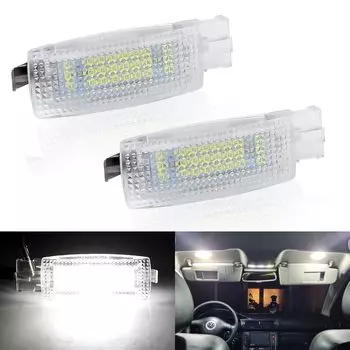 2 шт. CANbus светодиодный солнцезащитный козырек, зеркало для чтения, лампы для Skoda Fabia Superb для Seat Altea Alhambra MK1/MK2 Leon Toledo