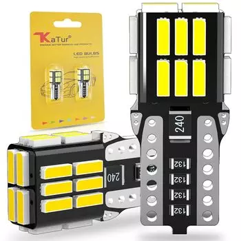 2 шт. canbus T10 led W5W светодиодные лампы led освещение для чтения в машине внутренняя Потолочные плафоны 24SMD 4014 белый 12V для Toyota Kia Mazda Honda