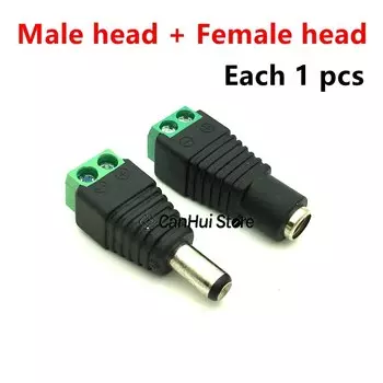 2 шт. Cctv-kameras 2,1 мм x 5,5 мм Weiblich Mnnlich адаптер постоянного тока Power Stecker DC Power Buchse Stecker Buchse