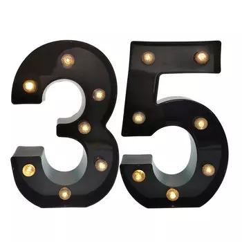 2 шт. черные светодиодные номера Chicinlife