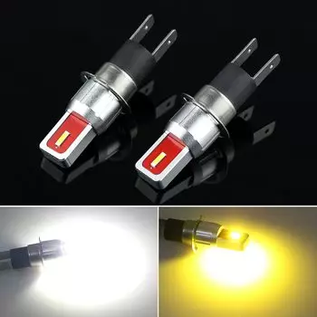 2 шт. чипы H3C 16SMD 80 Вт светодиодные автомобильные фары противотуманные фары дневного света DRL фары авто лампы белые 6000K аксессуары
