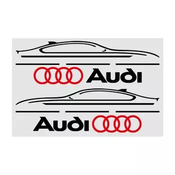 2 шт., декоративная наклейка на зеркало заднего вида, светоотражающая виниловая наклейка для Audi Quattro Q2 Q3 Q5 Q7 Q5L Q4 Q8 Q1 A3 A5 A7 A4 A6L