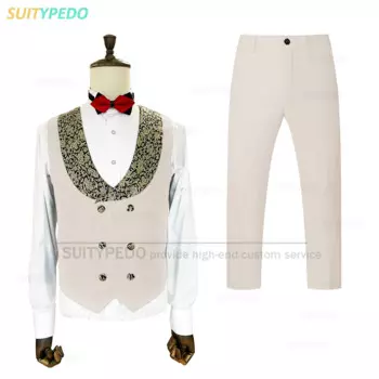 2 шт., детский костюм с жилетом и брюками, на свадьбу