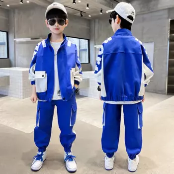 2 шт., детский спортивный костюм с длинным рукавом, на возраст 5-14 лет