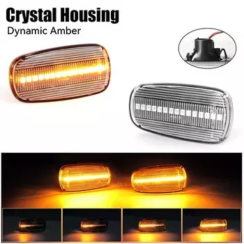 2 шт., динамическая Янтарная лампа для указателей поворота для Toyota Prius Kluger Wish RAV4 Altezza Crown Land Cruiser Isis Lexus