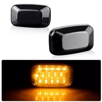 2 шт. динамические мигающие светодиодные боковые габаритные индикаторные лампы указатели поворота на крыло для Toyota Land Cruiser 70 80 100 Series HILUX