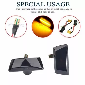 2 шт. динамические светодиодные боковые габаритные огни автомобиля, повторитель сигнальных огней для Opel Insignia Astra H Zafira B Corsa D для Chevrolet Cruze