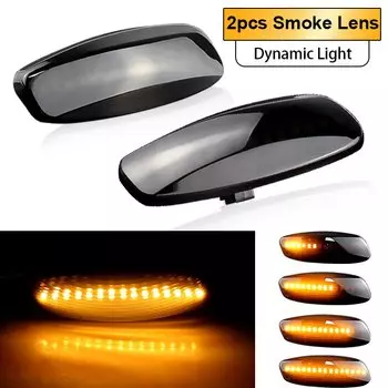 2 шт. динамические светодиодные боковые габаритные огни указатель поворота мигалка для Citroen C3 C4 Picasso C5 DS3 DS4 индикаторная лампа