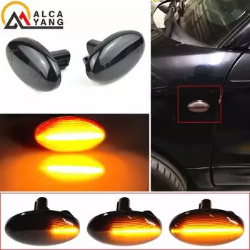 2 шт. динамический янтарный светодиодный боковой габаритный указатель поворота последовательный мигающий свет для Subaru Liberty Forester Impreza Wrx Sti 2002-2007