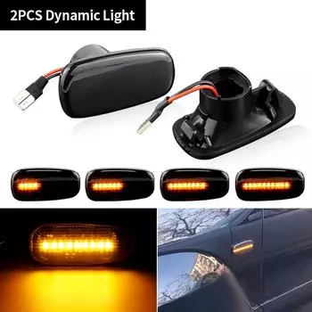 2 шт. динамический светодиодный боковой габаритный фонарь Tuan сигнальная лампа для Toyota Altezza Wish Land Cruiser 200 Prado 120 WiLL Cypha VS Prius 2 RAV4