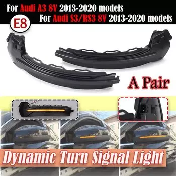 2 шт. динамический светодиодный мигающий свет бокового зеркала для Audi A3 8V S3 RS3 2013 2014 2015 2016 2017 2018 2019 2020