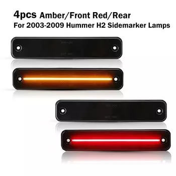 2 шт. для 2005-2009 Hummer H2, светодиодные отражатели бампера, функция заднего, стоп- и задних противотуманных фар, указатели поворота, красные 3157