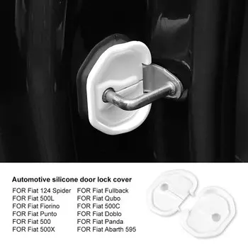 2 шт. для Abarth 595 Fiat 500 500L 500X 500C Panda Fiorino Punto Bravo Qubo Демпфирующая подушка двери автомобиля Силиконовая пряжка замка двери