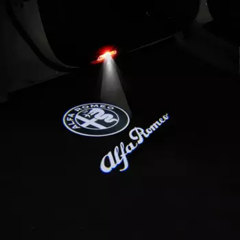 2 шт. для Alfa Romeo светодиодный дверной светильник с логотипом, проектор Giulia Giulietta Mito Stelvio Brera 147 156 159, автомобильный Стайлинг