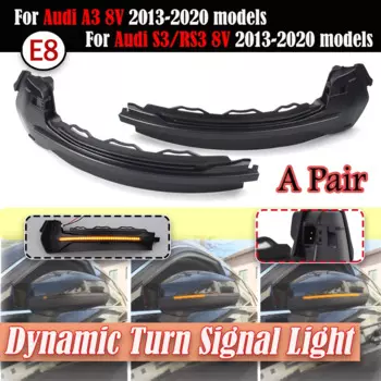 2 шт. для Audi A3 8V S3 RS3 светодиодный динамический поворотный сигнал последовательный боковой зеркальный индикатор мигалка 2013 2014 2015 2016 2017