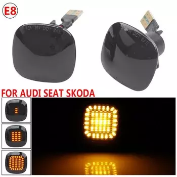 2 шт. для AUDI A3 A4 A8 SKODA Octavia Rapid Fabia SEAT Cordoba Ibiza Leon светодиодный динамический боковой указатель поворота