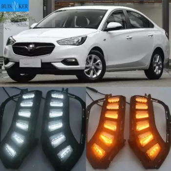 2 шт. для Buick Excelle 2018 2019 белый желтый синий передняя противотуманная фара Дневной светильник светодиодный дневный ходовой светильник DRL