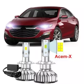 2 шт. для Chevrolet Malibu 2019 2020 2021 2022 2023 светодиодные лампы для фар дальнего ближнего света (подходят только оригинал галогенный)