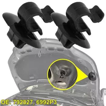 2 шт. для Citroen C2 C3 C4 C5 AX Berlingo B9 Eurovans Evasion капот стержень опоры опора зажим 792834 Держатель зажима крепления