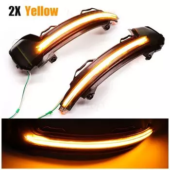 2 шт. для Фольксваген Tiguan MK2 Touareg MK3 2017 2018 2019 2020, Динамический светодиодный поворотный сигнал, мигающее зеркало