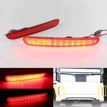 2 шт. для Honda N-Box 2021-2024 автомобильный задний бампер, стоп-сигналы, дымчатые черные и красные линзы, светодиодный задний фонарь, стоп-сигнал