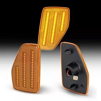 2 шт. для Hummer H3 2006-2010 H3T 2009-2010 фонарь для бампера, боковой маркер, фонарь поворота, Canbus 39smd, янтарный OEM #15873639