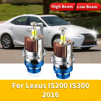 2 шт. для Lexus IS200 IS300 2016 светодиодные фары Canbus HID Plug & Play дальнего ближнего света, четырехсторонние автомобильные лампы с чипом CSP