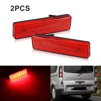 2 шт. для Opel Vauxhall Vivaro Movano A Renault Master Trafic Nissan Primastar светодиодный задний бампер рефлектор задний красный