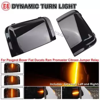 2 шт. для Peugeot Boxer для Citroen Jumper RELAY Грузовик Автомобильный светодиодный динамический указатель поворота Зеркало для RAM PROMASTER для Fiat Ducato