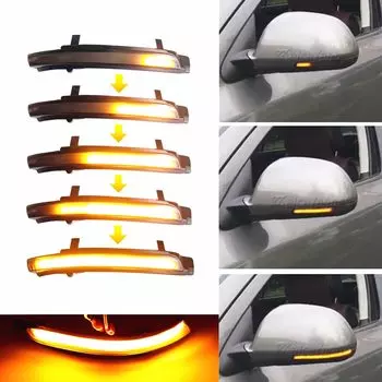 2 шт. для Skoda Octavia 2009-2013 SUPERB 2008-2014 динамический светодиодный указатель поворота, мигалка, зеркало, мигалка